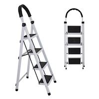 Escalera Plegable 4 Pasos Resistente y Antideslizante