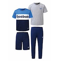 Conjunto 4 piezas para niños Reebok - Celeste