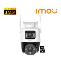 Cámara Seguridad IMOU CRUISER DUAL 3MP + 3MP 360° Noche Color +SD256GB