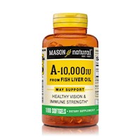 Vitamina A 10,000 Ui - Inmunidad (100 Softgels) - Mason Natural