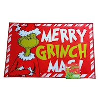 Tapete o Alfombra Navideña Lavable The Grinch Merry Grinchmas 50x81cm