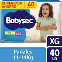 Pañal Babysec Ultra Talla XG 40 un