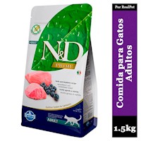 Comida para Gato Adulto N&D Cordero y Arándano 1.5 Kg