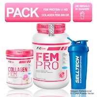 Fitfem Fem Pro 1.1kg Vainilla + Colagen Fem 500gr Fruitpunch