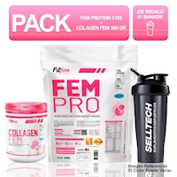 Pack Fitfem Fempro 3kg Chocolate+colagen Fem 500gr Frutpunch