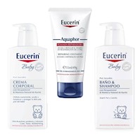 Pack Rutina Eucerin Baby Shampoo + Crema Corporal + Pomada