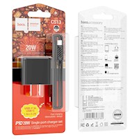 CARGADOR DE PARED 20W HOCO CS13 + CABLE C - C