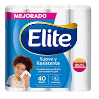 Papel Higiénico Elite Suave y Resistente 40 un 20 mts