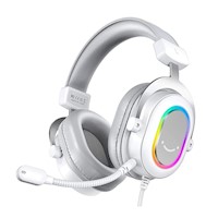 Fifine - Audífono Ampligame H6 RGB Sonido 7.1 - Blanco