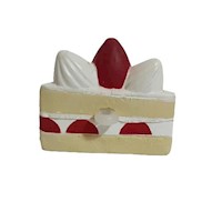 Figura Llavero Dulce Tajada Pastel Chantilly Fresa 3cm