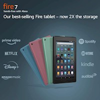 Amazon - Tablet Fire 7 Manos Libres Alexa - 16 Gb - Negro