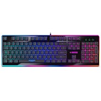 Teclado Micronics Fisher Mic K801R Membrana USB Rainbow Negro