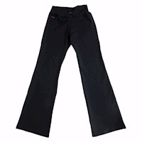 Pantalón Kinetix Flare Jazz Algodón Negro Mujer