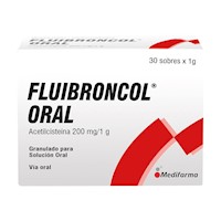 Fluibroncol Oral 200 mg Gránulos para Solución Oral sobres 1 g