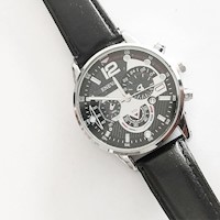 Reloj negro de acero inoxidable