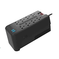 Forza - Estabilizador FVR-1222USB 8 Tomas 2 USB 1200 VA Level 4