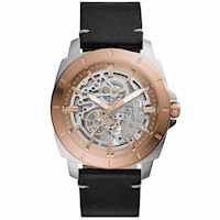 Reloj Fossil Privateer Sport BQ2428 Automático para Hombre Correa de Cuero Negro