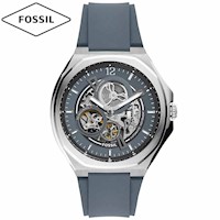 Reloj Fossil Evanston BQ2623 Automático Para Hombre Correa de Silicona Negro