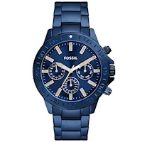 Reloj Fossil Bannon BQ2691 Multifuncional para Hombre Acero Inoxidable Azul