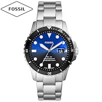 Reloj Fossil FB-01 FS5668 Fecha Acero Inoxidable Dial Azul Negro