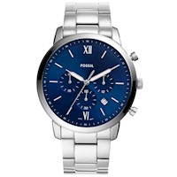 Reloj Fossil Neutra FS5792 para Hombre Fecha Cronometro Acero Inoxidable Dial Azul