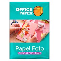 Papel Fotográfico Office Paper Ambos Lados Mate 140g por 20 Hojas A4