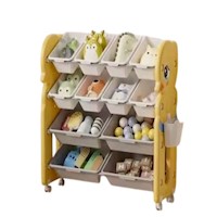 Estante Organizador De Juguetes Dormitorio Niños Hogar  + Ruedas - Amar