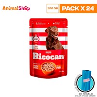 Ricocan Adulto Trocitos Pollo Pouch 100Gr X24Un