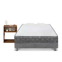 Cama Forli Americana Acqua 2PLZ + Velador Turín Caramelo