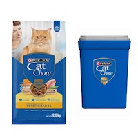 CAT CHOW Esterilizado 8kg + Contenedor