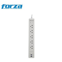 SUPRESOR DE PICOS FORZA BLANCO FSP-512USBW, 5TOMAS, 2USB, 220V