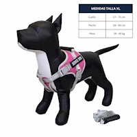 ARNÉS FUCSIA TALLA XL REFLECTANTE PARA PERROS CON ASA