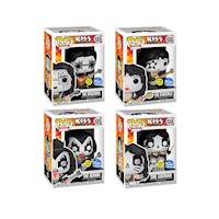 Funko Pop Rock Kiss Banda Completa