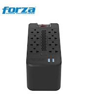 ESTABILIZADOR 1200VA  FVR-1222USB FORZA, 600W, 2USB,8 TOMAS