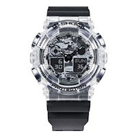Reloj G-Shock Resina Gris Oscuro Transparente GA-100SKV-1A - Negro / Talla única