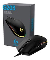 Mouse Gamer G203 RGB Lightsync Negro