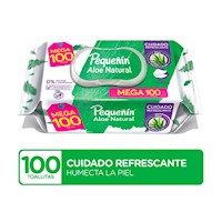 Toallitas Húmedas para Bebé Pequeñín Aloe Natural Pack 100un