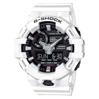 Reloj G-Shock Resina Blanco con negro GA-700-7A