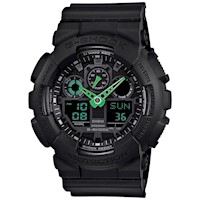 Reloj Casio G-Shock GA100C-1A3 Digital Analógico Acuático Luz Automática Resina Negro