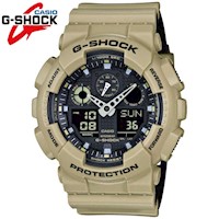 Reloj Casio G-Shock GA100L-8A Digital Analógico Luz Led Acuático Resina Beige Militar