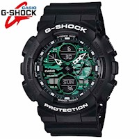 Reloj Casio G-Shock GA140MG-1A Digital Analógico Luz Led Resina Negro Dial Verde