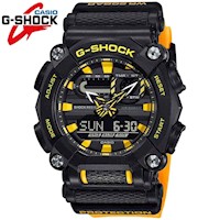 Reloj Casio G-Shock GA900A-1A9 Acuático Luz LED Cronómetro Alarma Amarillo Negro