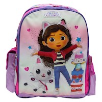 Mochila Escolar Infantil Gabby Dollhouse Premium con Capucha