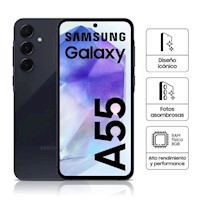 SAMSUNG GALAXY A55 5G 8GB RAM 256GB ROM + MICA HIDROGEL - NEGRO