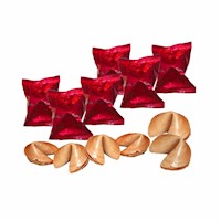 Galletas De La Suerte Frases Fortuna Rojo Pack 6u