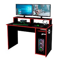 Escritorio Gamer Alaska Negro-Rojo 120cm