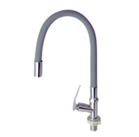 Llave Lavadero Flexible Mueble Ac. Inox. Color Gris C&A  -  Plomo