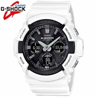 Reloj Casio G-Shock GAS-100B-7A Solar Digital Analogica Luz Led Resina Blanca