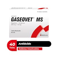 Gaseovet MS 800 mg + 40 mg Tabletas Masticables