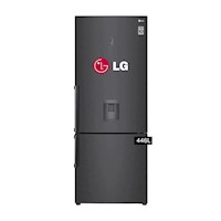 Refrigeradora LG Bottom Freezer 446L GB46TGT con Door Cooling Negro Mate